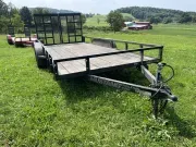 2016 Mustang USED Mustang 7x16' Tandem Axle Utility Landscape Trailer 7000# GVW