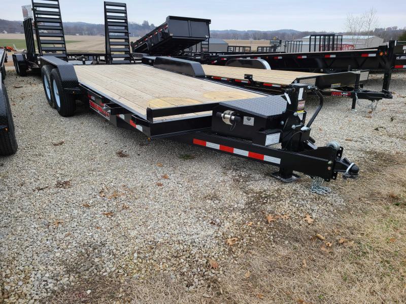 2023 Trailerman 83 x 18+2 Contractor Special, 14k, fork carriers, 10-ply tires, steel dovetail, spring loaded ramps #638