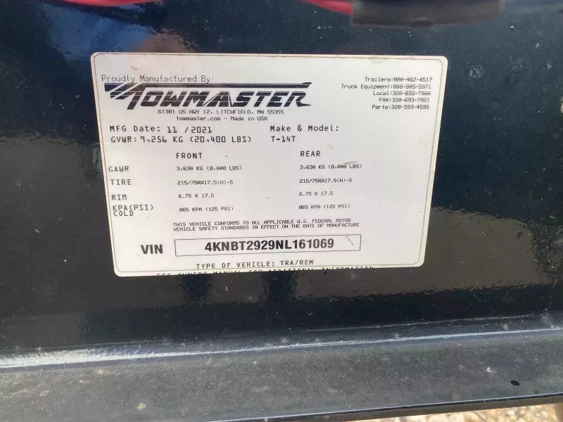 used Tilt Trailers Towmaster Trailers  for sale, in Frenchtown, NJ Thumbnail 2