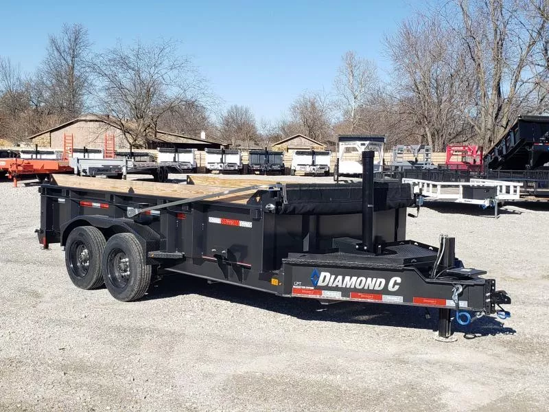 2025 DIAMOND LPT-207  14'X82" (03599) HD Dump Trailer, Carbon Metallic Gray