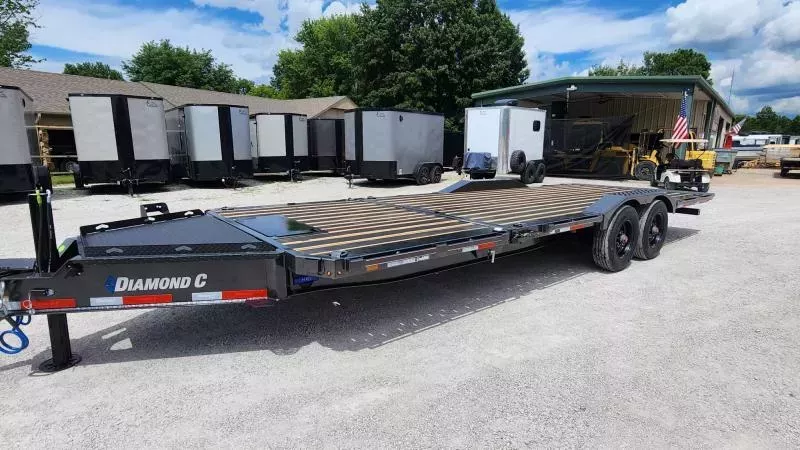 2026 Diamond C Trailers HXD 210 Max Width Tilt Trailer (04823) 24' x 102", Carbon Metallic Gray