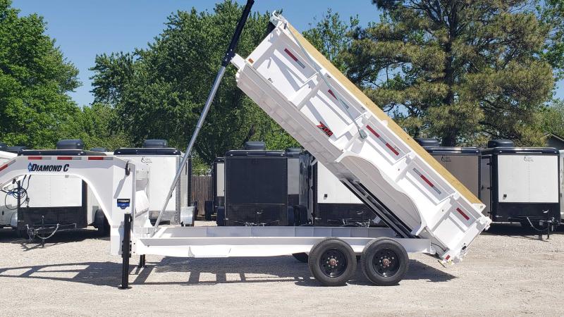 2025 Diamond C Trailers (99555) 16'X82" ARCTIC WHITE LPT210 LOW PROFILE TELESCOPIC DUMP TRAILER W/GOOSENECK