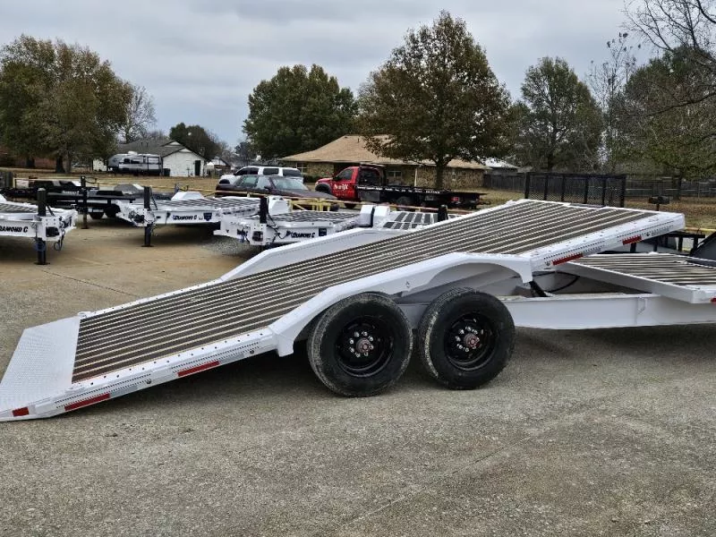 2026 Diamond C Trailers HXD 210 Max Width Tilt Trailer (07593) 6' Stationary Deck / 18' Tilt Bed 24' x 102", Arctic White