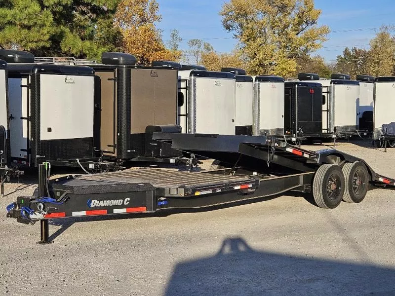 2025 Diamond C Trailers HXD 210 Max Width Tilt Trailer (07517) 24' x 102", Carbon Metallic Grey