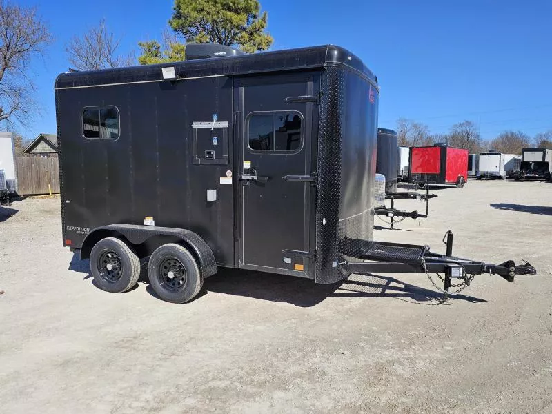 Cargo Craft 7'X12' Custom (70096) Fiber Splicing Trailer, Matte Black