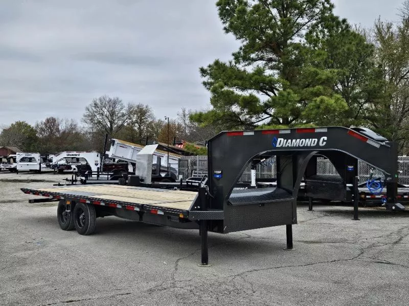 Diamond C HD DET-210 Gooseneck 24'X102" (06468) HD Work Trailer, 4' Stationary/20' Tilt, Carbon Metallic Gray