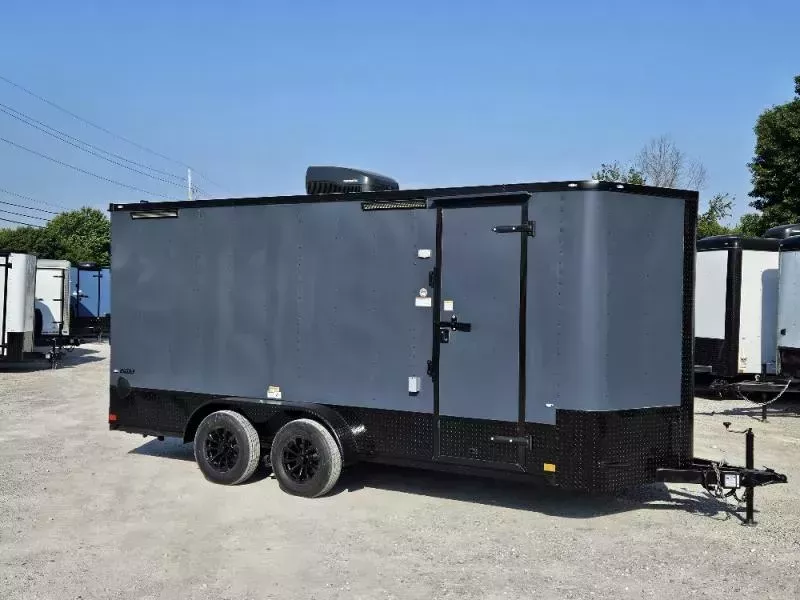 Cargo Craft Enclosed 7'x18' (69923) Charcoal Gray Elite V-Nose EV-7182 