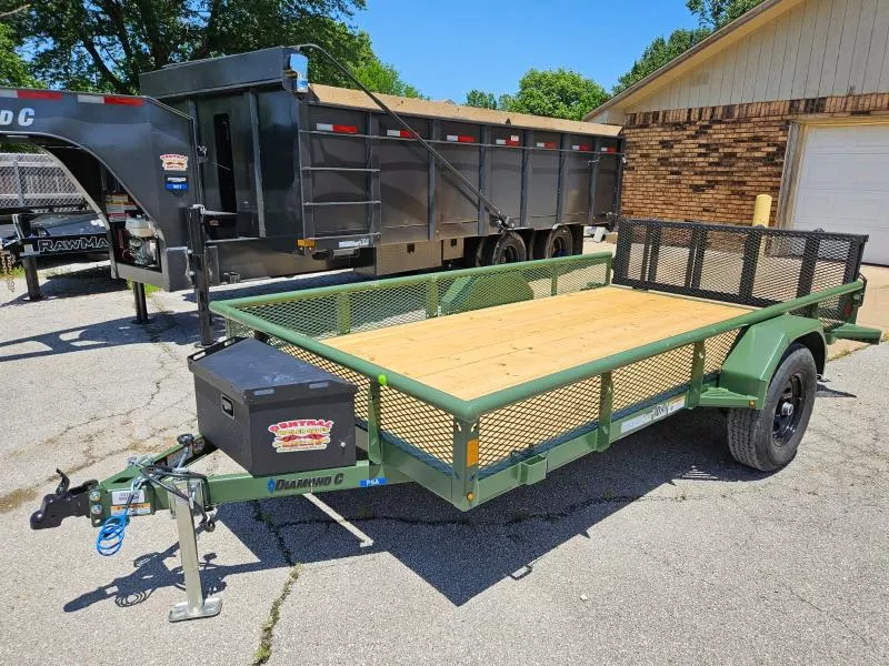 2025 Diamond C Trailers (02895) 12'X77" PSA-106 Military Green Utility Trailer