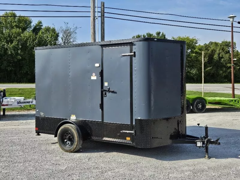  2025 Cargo Craft EV-7121 (69921) V-Nose Enclosed 7x12 Charcoal Single Axle