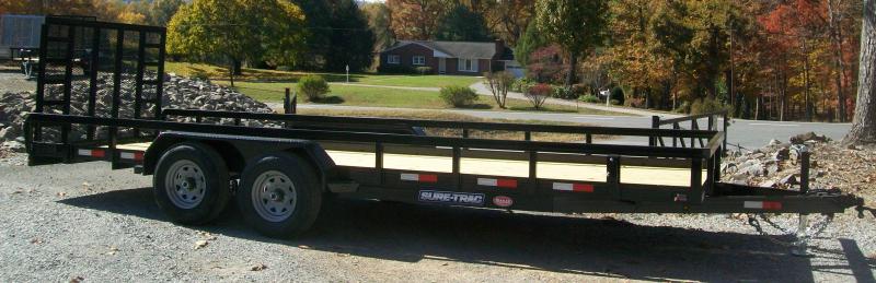 Sure-Trac 6'9" x 20 Tube Top Tandem Gate Utility Trailer Gn76ZM