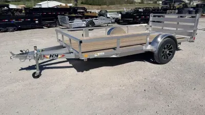 2026 H&H Trailers® 76" X 12' Aluminum Utility Trailer - Bi-Fold Gate