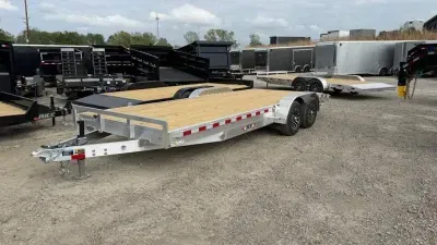 2026 H&H Trailers® 82" x 18'+2' Aluminum Car Hauler Trailer 10K GVWR 