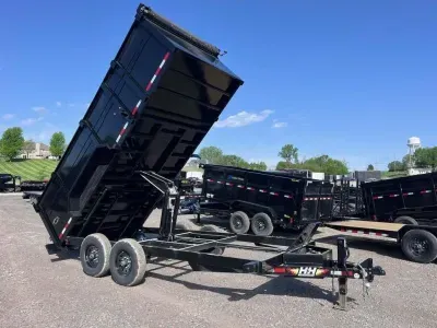 2026 H&H Trailers® 82" X 16' Industrial Dump Trailer 45" Side Walls 1 