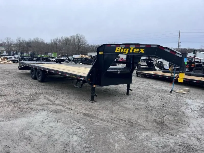 2026 Big Tex Trailers 14GN 102" X 25 Flatbed Deck Over Gooseneck Trailer