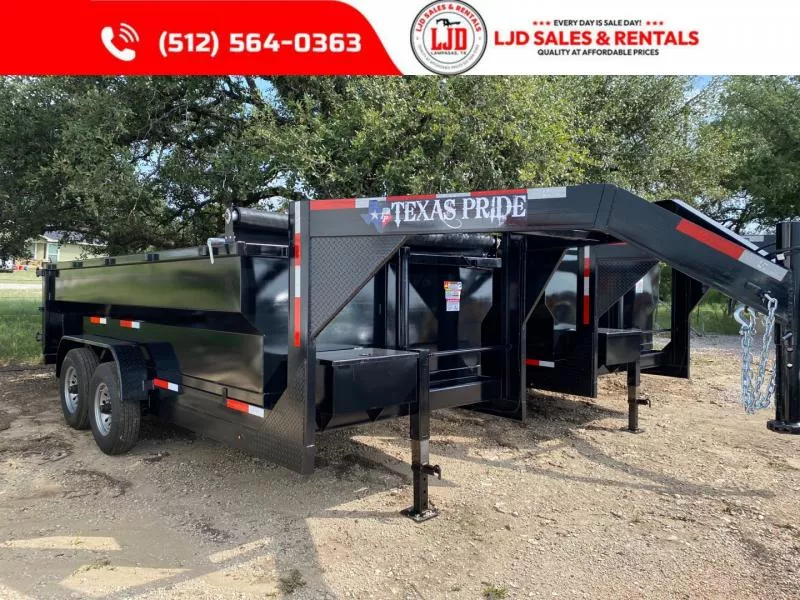 2026 Texas Pride - 14'x3' - 3 Way Gate - 16K GVWR Dump Trailer