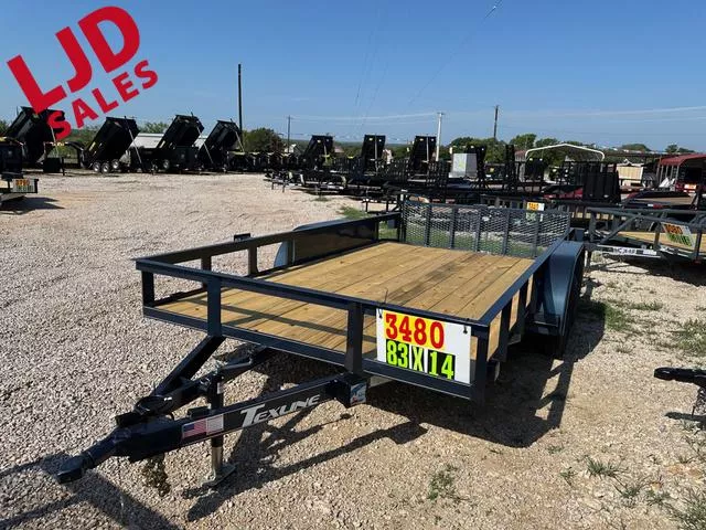 2025 TEXLINE - 83" X 14' - Utility Trailer - Dovetail - Bi-Fold Gate