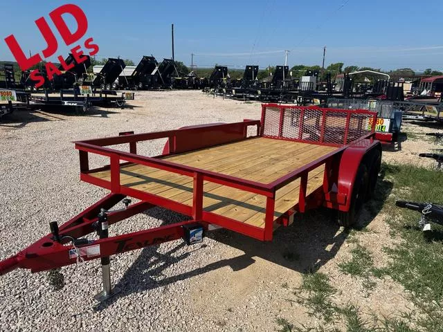 2025 TEXLINE - 77" X 12' - Utility Trailer - Brakes - Bi-Fold Gate