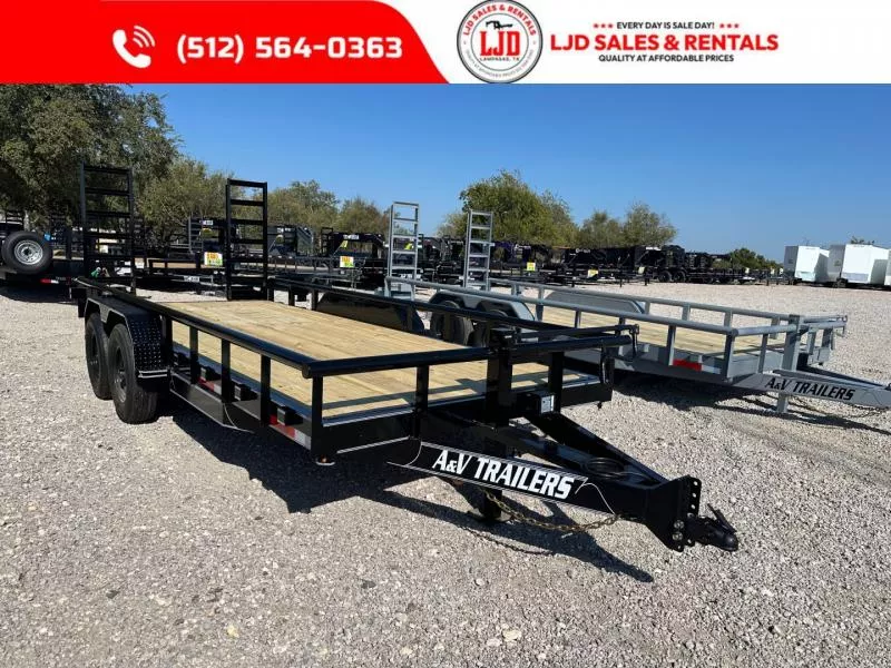2026 - A & V - 83" X 18' - Pipe Top - Equipment Trailer