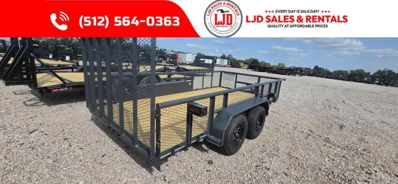 2025 Tiger  77" x 16' Utility Trailer - 4' Gate - Brakes Utility Trailer