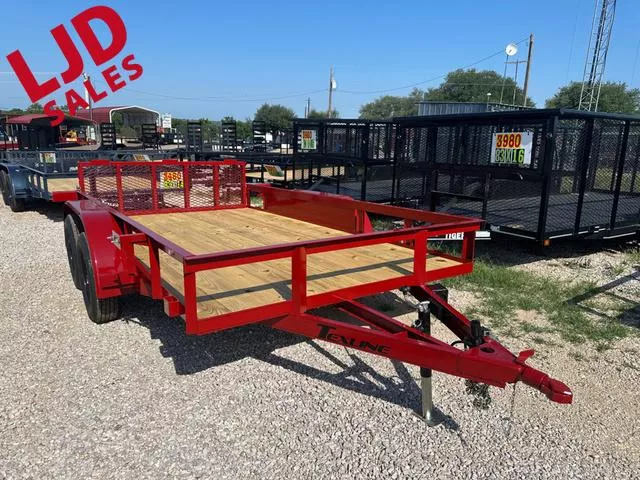 2025 TEXLINE - 77" X 12' - Utility Trailer - Brakes - Bi-Fold Gate