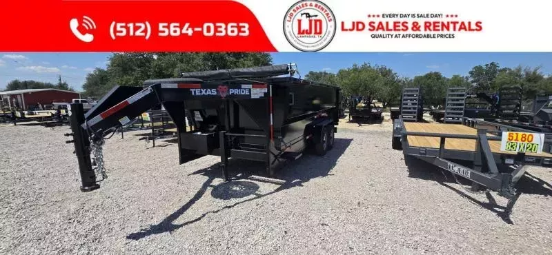 2026 Texas Pride - 16' X 4' - 16K GVWR - Dump Trailer