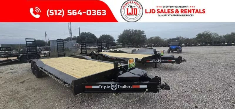 2026 Triple R - Drive Over Fender - 102" x 24' - Equipment Trailer