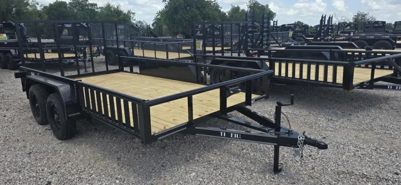 2025 Tiger Trailers - Utility Trailer - 77"X14' - 4' Gate - 4500 GVWR