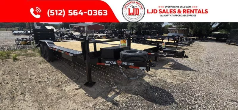 2025 Texas Pride - 7' X 20' - Hydraulic Jacks - 20k GVWR Equipment Trailer