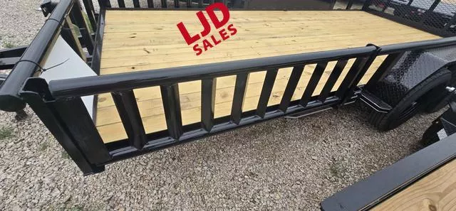2025 Tiger Trailers - Utility Trailer 83"X16' - 4' Gate - 7K GVWR - Side Load Ramps -