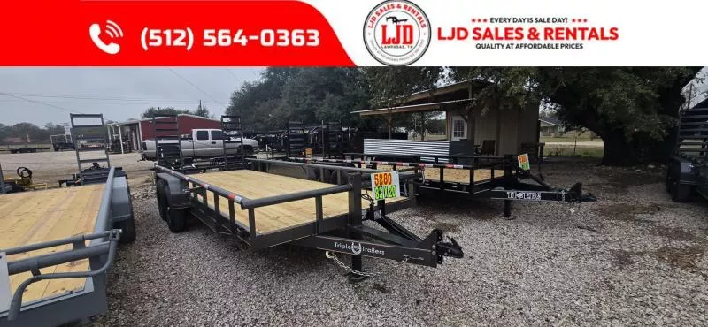 2026 Triple R - 83 "X 20' - Heavy Duty - 14K GVWR -Equipment Trailer