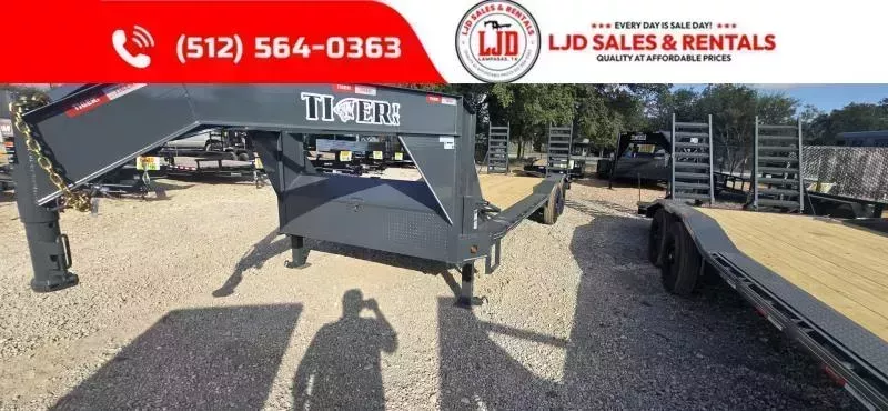 2026 Tiger - Drive Over Fender - 102" X 26' - Equipment Trailer