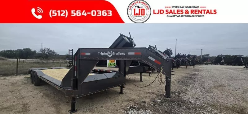 2026 Triple R  - Drive Over Fender - 102" x 24' - Equipment Trailer