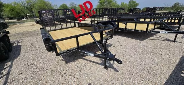 2025 Tiger Trailers - Utility Trailer - 77"X12' - 4' Gate - 4500 GVWR