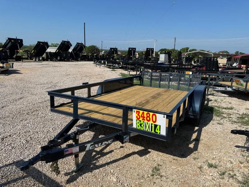 2025 TEXLINE - 83" X 14' - Utility Trailer - Dovetail - Bi-Fold Gate