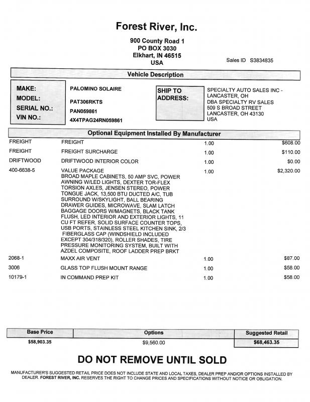 2024 Palomino Solaire 306RKTS Travel Trailer Specialty Auto & RV Sales RVs In Ohio New