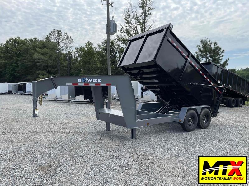 2023 B-Wise 7x14 DLPG14-16 Gooseneck Dump w/ 4ft Sides 16800 GVWR 2023 B-Wise 7x14 DLPG14-16 Gooseneck Dump w/ 4ft Sides 16800 GVWR