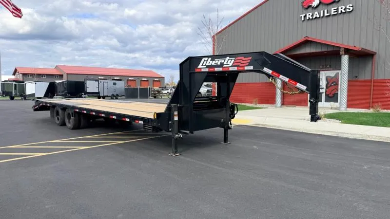2026 Liberty Trailers 102" x 27' + 5' Dove Tail Gooseneck with Mammoth Ramps