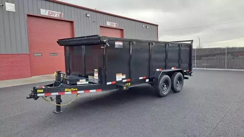 2026 Big Tex Trailers 14LP-16 Dump Trailer with Ramps, Jacks, & Tarp Kit