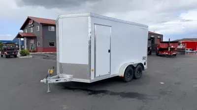 2026 Alcom-Stealth 7 x 14 Aluminum Cargo Trailer with Ramp Door