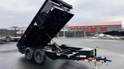 2027 Big Tex Trailers 6' x 12' Dump Trailer with Ramps, Tarp & Barn Doors