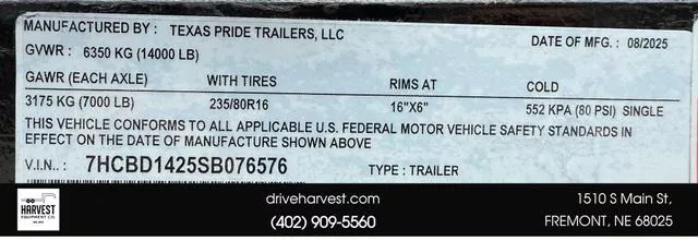 new Other Trailers Texas Pride Trailers  for sale, in Wahoo, NE Thumbnail 25
