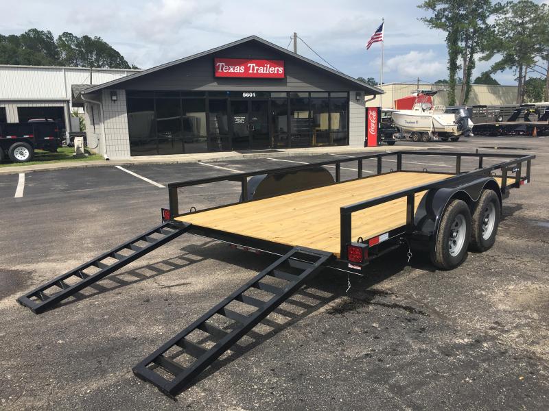 UT61670-SUR TEXAS TRAILERS 6'10"X16' UTILITY TRAILER W/ 5' SLIDE UNDER RAMPS UT61670-SUR TEXAS TRAILERS 6'10"X16' UTILITY TRAILER W/ 5' SLIDE UNDER RAMPS