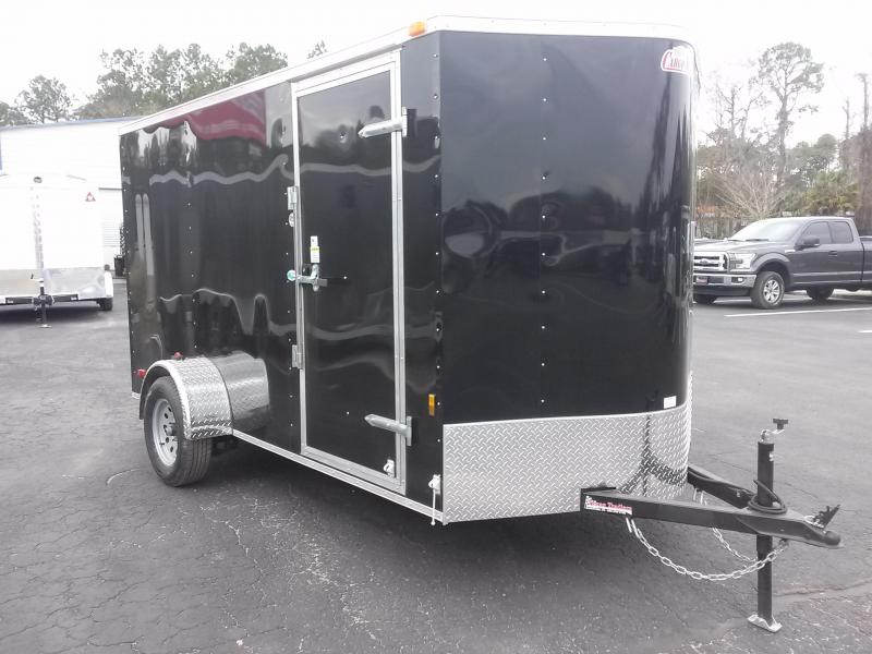 GANS612SA CARGO MATE 6' X 12' ENCLOSED CARGO TRAILER W/ REAR RAMP DOOR AND SIDE DOOR