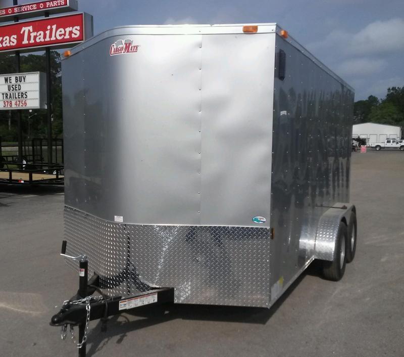 GANS716TA2 CARGO MATE 7' X 16' ENCLOSED CARGO TRAILER W/ REAR RAMP DOOR AND SIDE DOOR