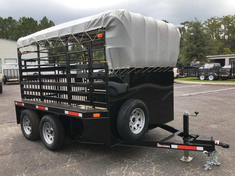 ST1070B TEXAS TRAILERS 10' BUMPER PULL STOCK TRAILER ST1070B TEXAS TRAILERS 10' BUMPER PULL STOCK TRAILER
