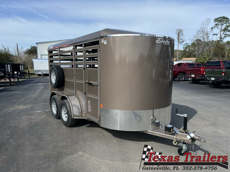 500ES14 DELTA 6' X 14' X 6'6" TALL ECONOMY LIVESTOCK TRAILER Texas Trailers Trailers For