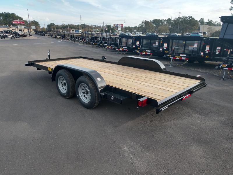 60EC16BK BIG TEX 16' CAR HAULER W/ SLIDE OUT RAMPS F0R REAR OR SIDE LOAD Texas Trailers