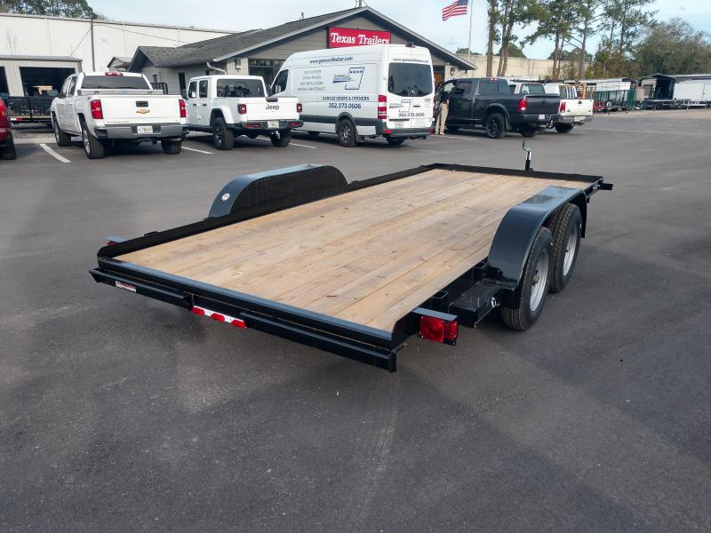 60EC16BK BIG TEX 16' CAR HAULER W/ SLIDE OUT RAMPS F0R REAR OR SIDE