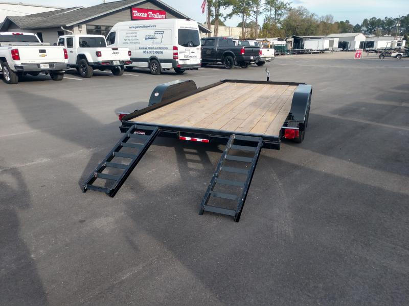 60EC16BK BIG TEX 16' CAR HAULER W/ SLIDE OUT RAMPS F0R REAR OR SIDE