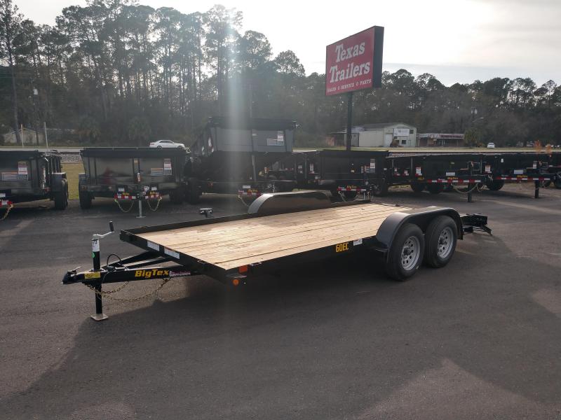 60EC16BK BIG TEX 16' CAR HAULER W/ SLIDE OUT RAMPS F0R REAR OR SIDE